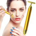 24k Golden Face Beauty Bar T-Shape Electric Facial Massager for Skin Lift